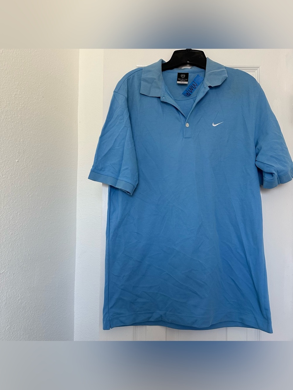 Nike Dri-FIT Men's Polo, Size M, Blue, Short Sleeve, with Logo